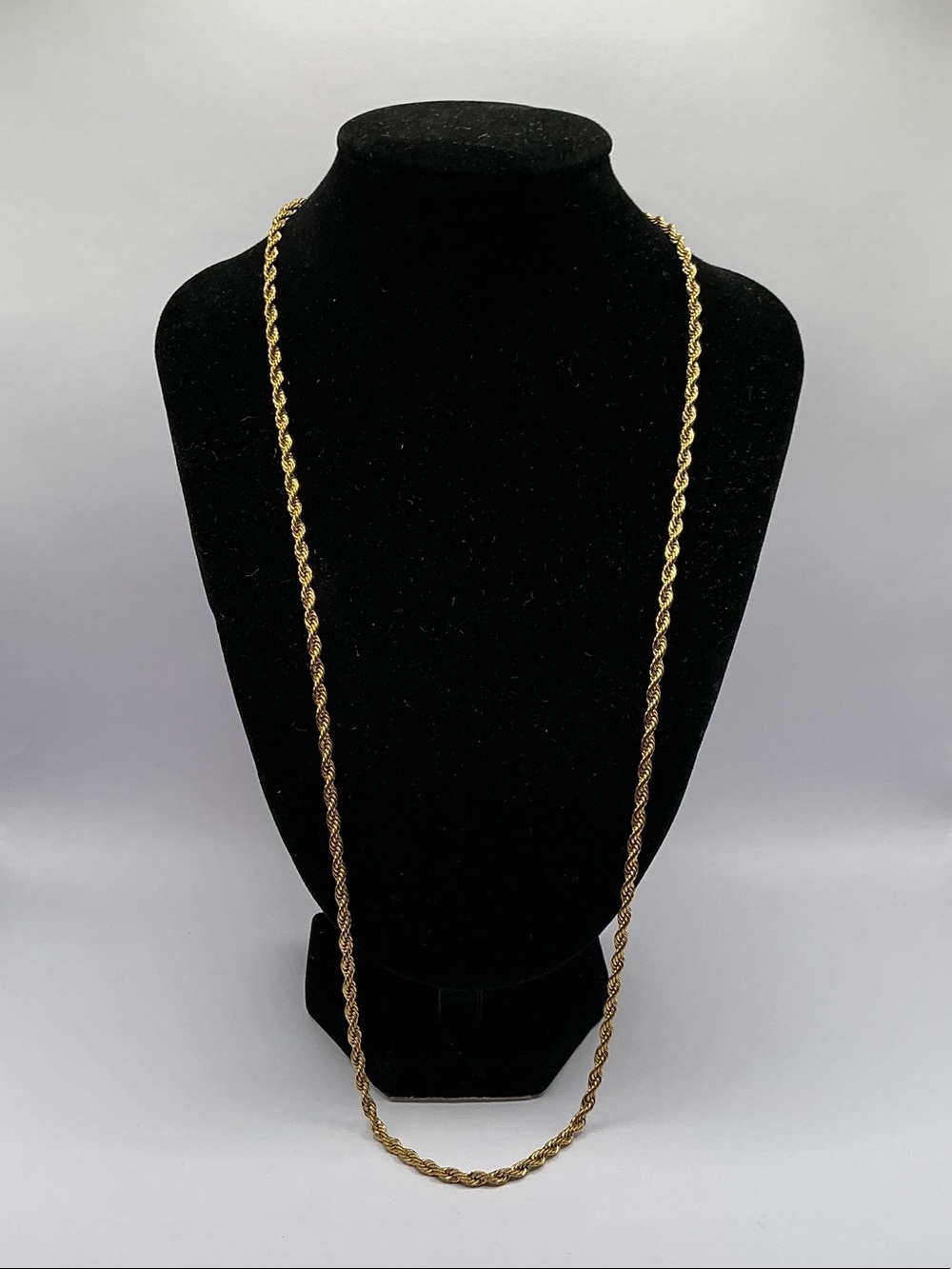 Gold Rope Chain Necklace - 3mm x 24 inch